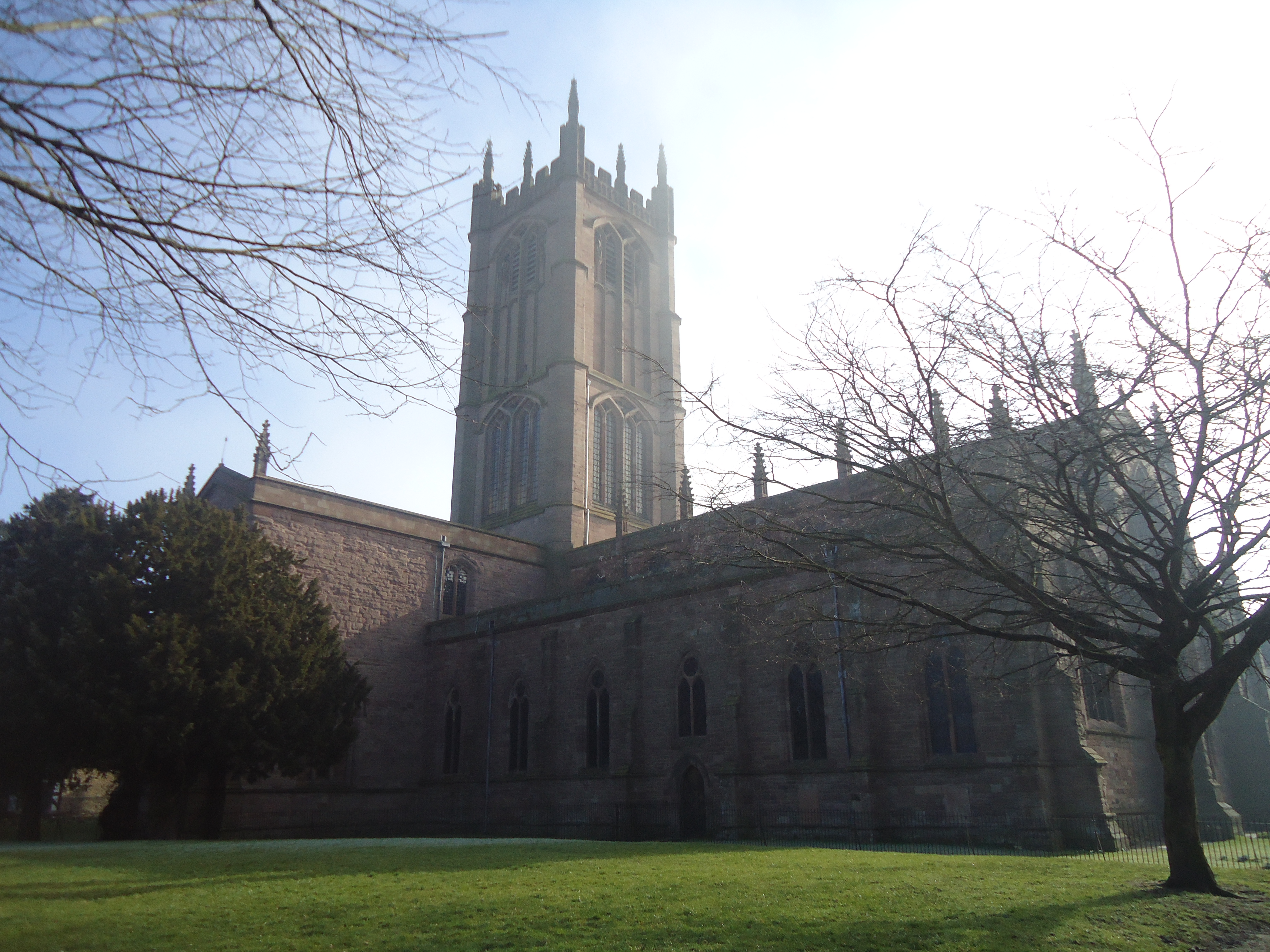 the view of the church of st Laurences from the Linney side