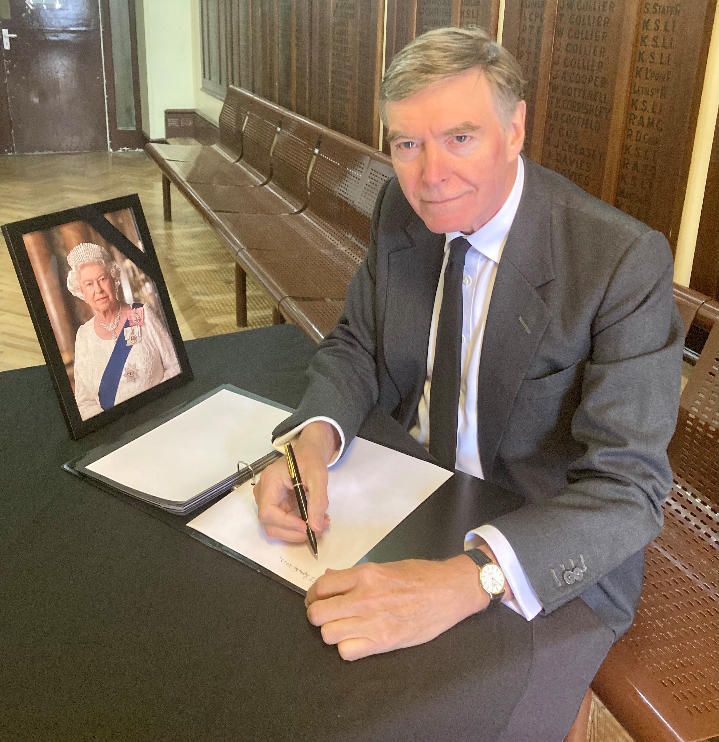 Our Mp signs the book of condolences