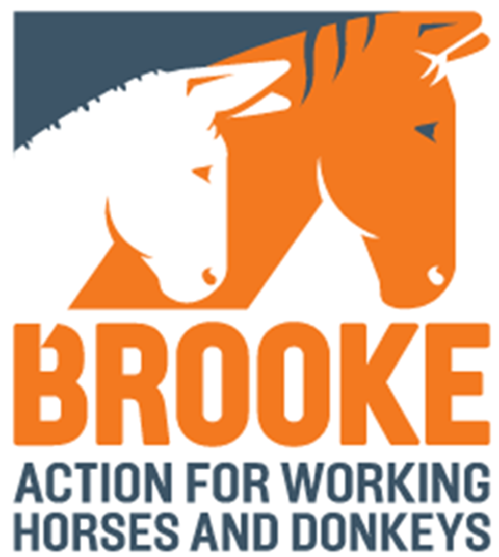 two donkeys over the word Brooke